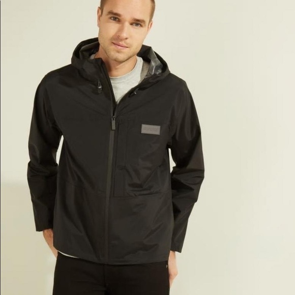 New GUESS Alton Hooded Nylon Jacket SZ M - Picture 1 of 5